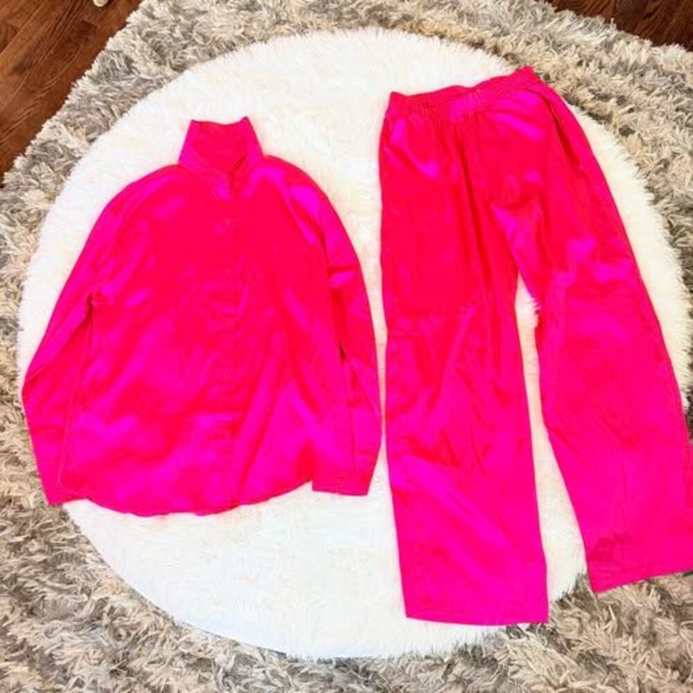 Barbiecore Satin Pajama Set Hot Pink Y2K Coquette Lounge Small